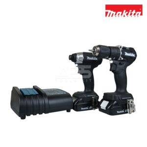DLX2414X7B ชุดสว่านเจาะขันกระแทก+ไขควงกระแทก ไร้สาย Combo Kit Black Edition 18V BL (DHP487+DTD157) พร้อมแท่นชาร์จ+แบตเตอรี่